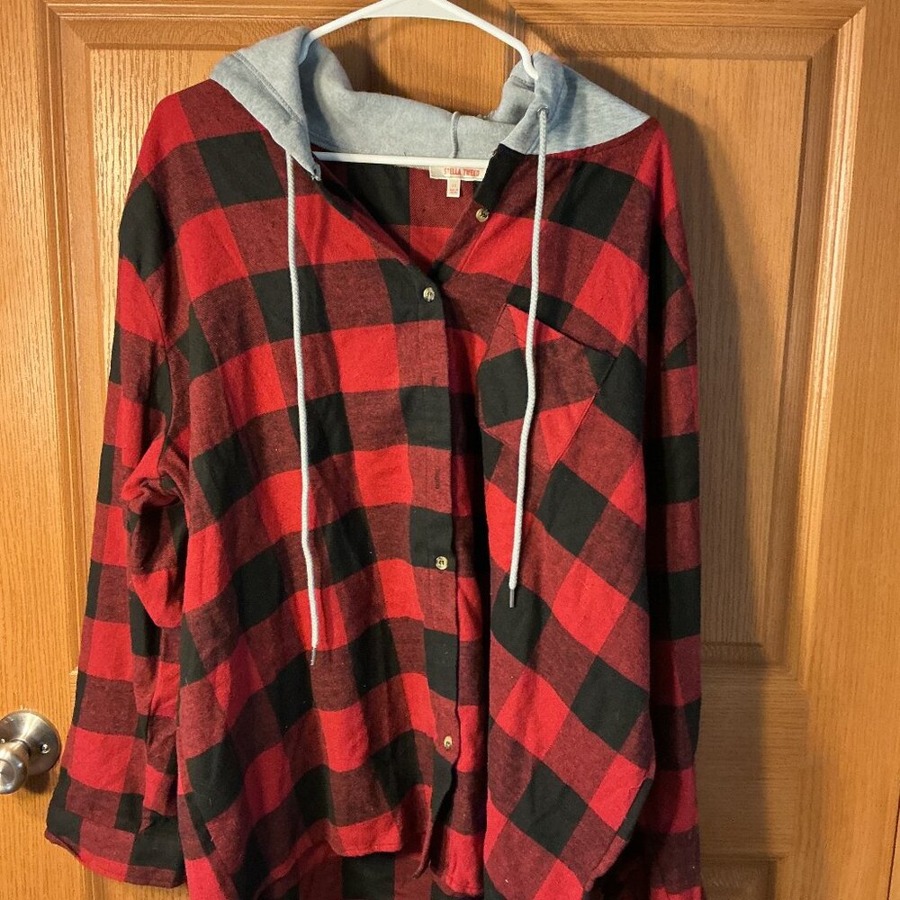 Stella Tweed Hooded Shirt